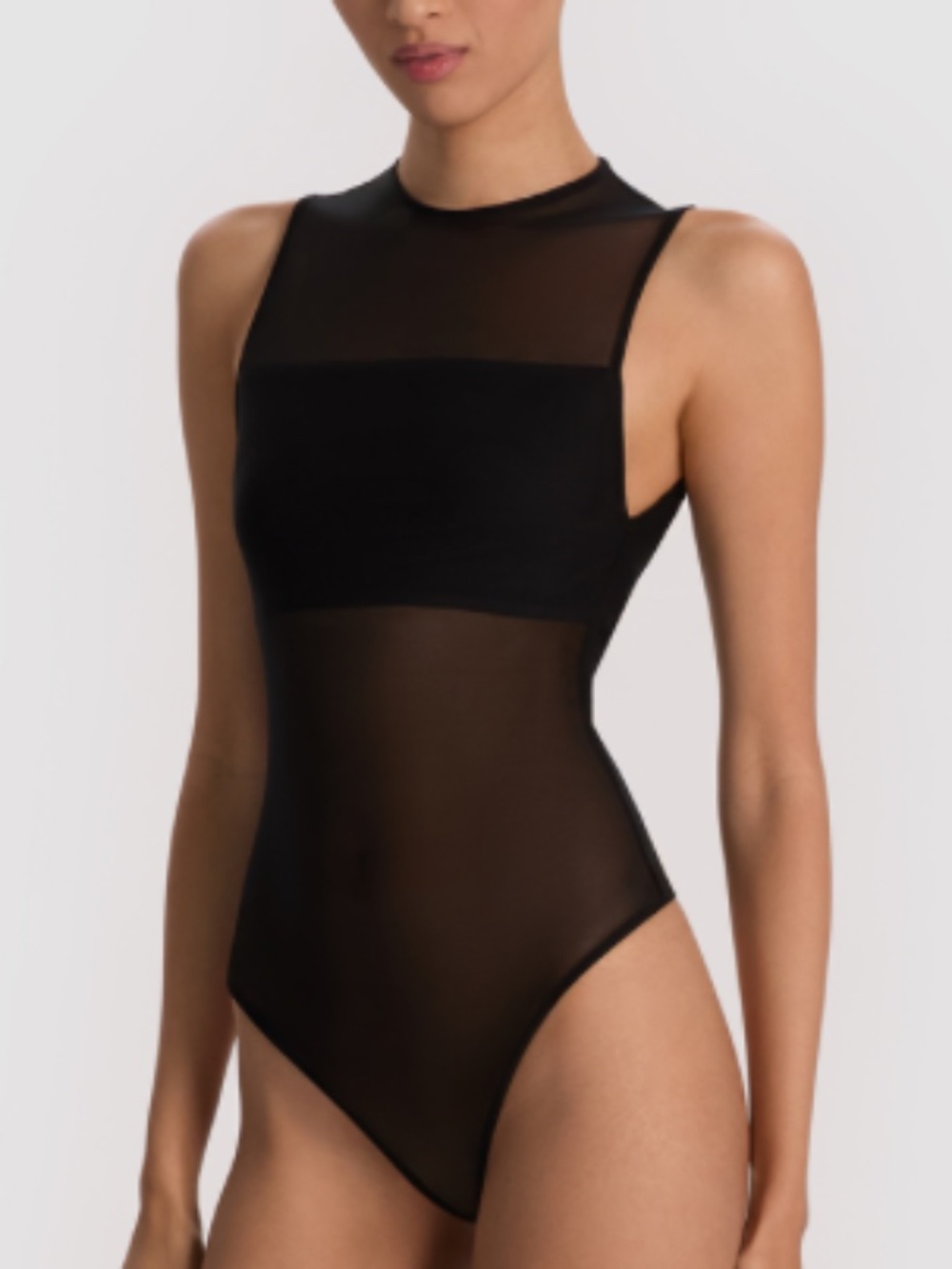 Alice + Olivia BANDEAU SLEEVELESS BODYSUIT, Black, Small, Like New